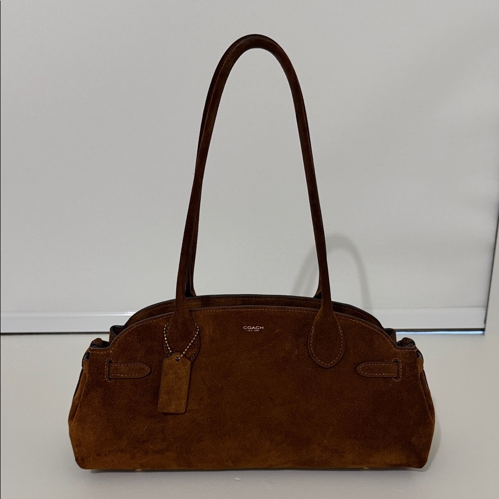 Coach Tan Suede Shoulder Bag